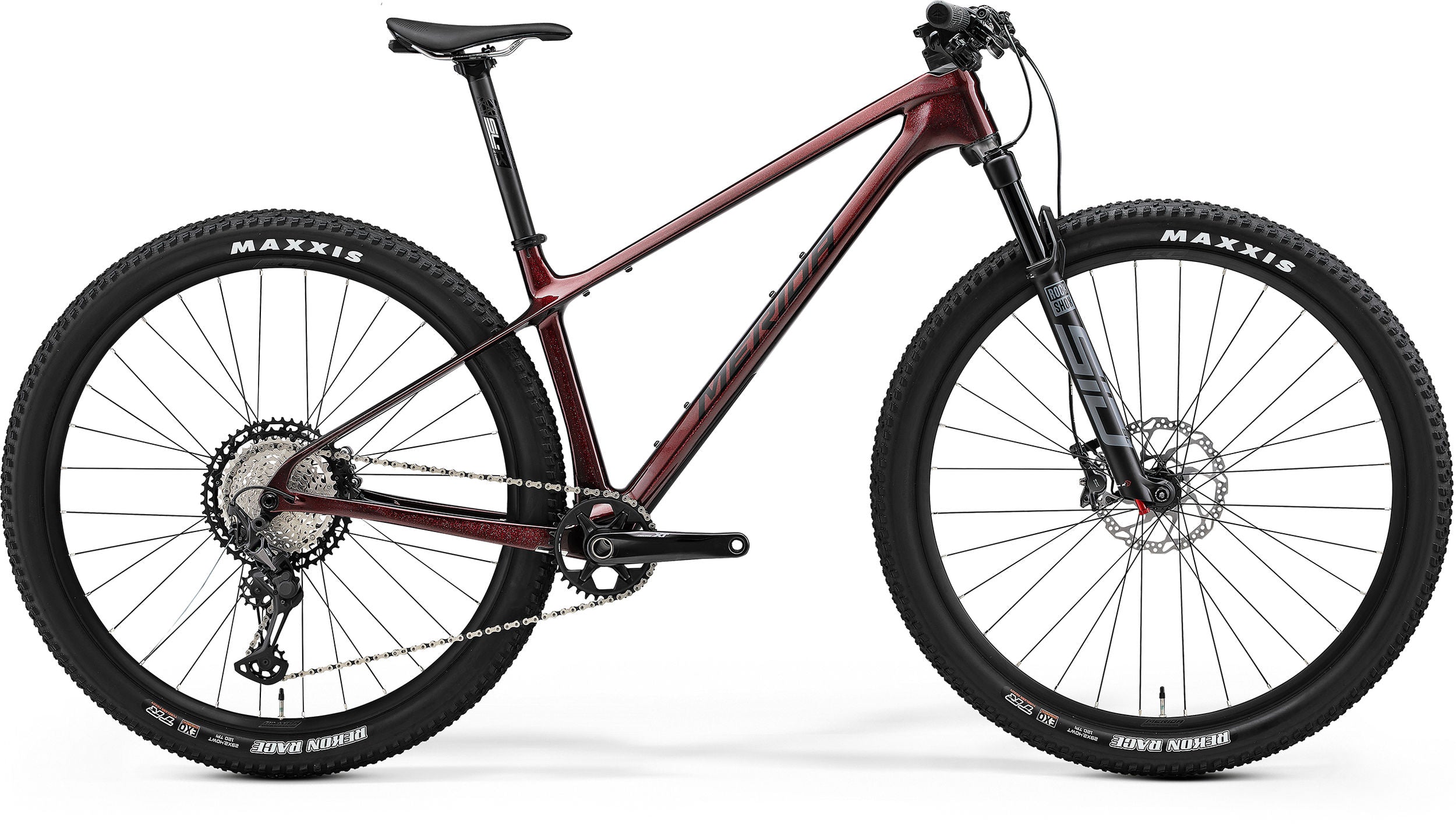 Merida BIG.NINE XT III1 cross-country bike with RockShox SID fork and Shimano XT drivetrain.