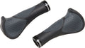 Merida ergonomic bike grips black grey with bar ends