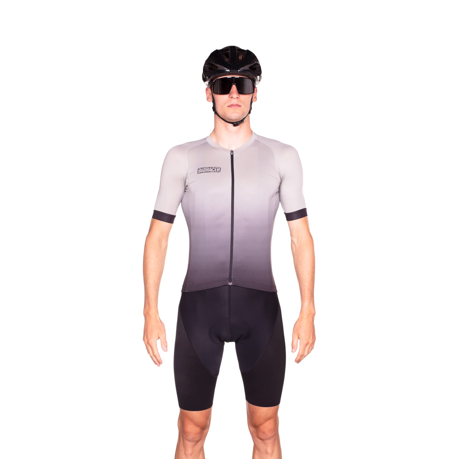 Shop Bioracer Metalix Men's Cycling Jersey - Grey Gradient 