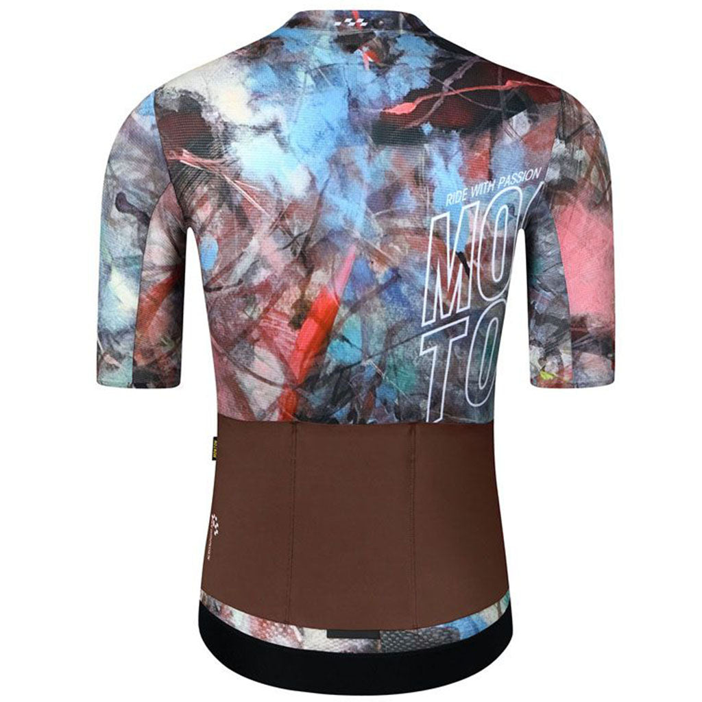 Monton hot weather cycling jersey with ventilated front fabric