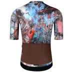 Monton hot weather cycling jersey with ventilated front fabric