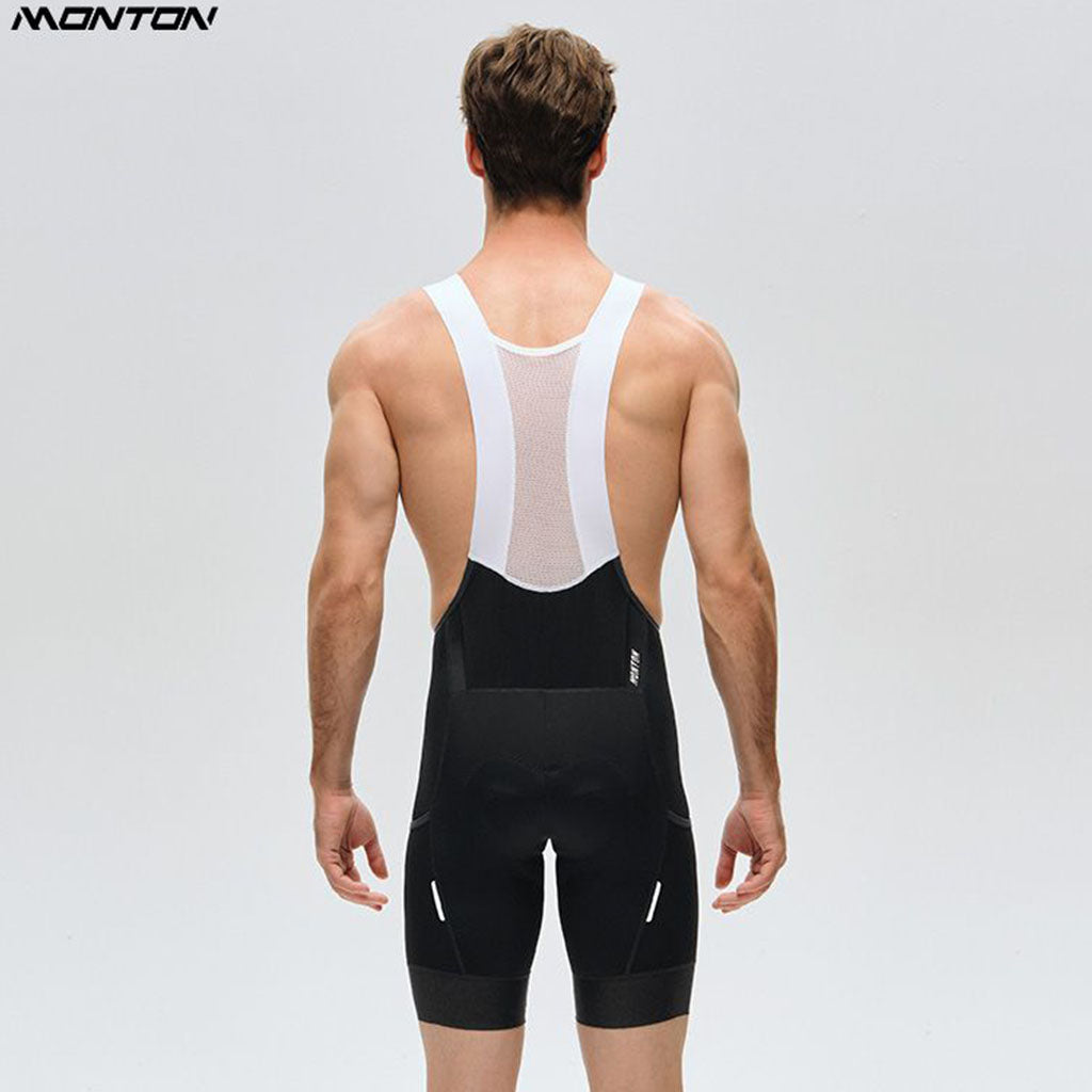 Monton Chase Summer Bibshorts Black front view