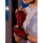 Lightweight summer cycling gloves with reflective print