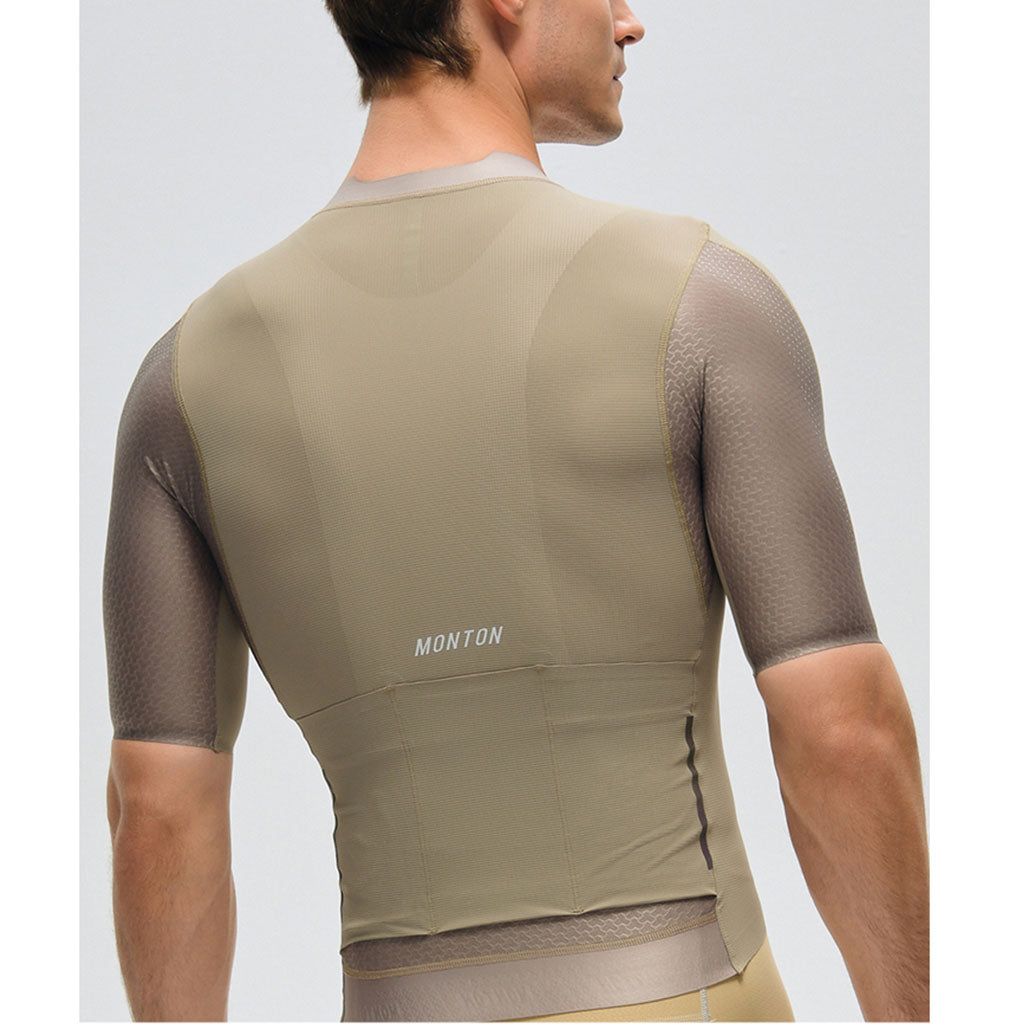 Moss Grey cycling jersey for 24–36°C temperature range