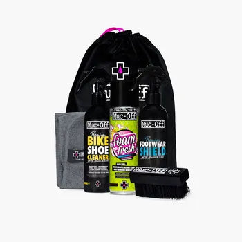 Muc Off cycling shoe cleaner and footwear shield kit