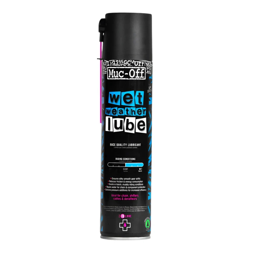 Muc-Off Wet Weather Lube 400ml aerosol for bike chains