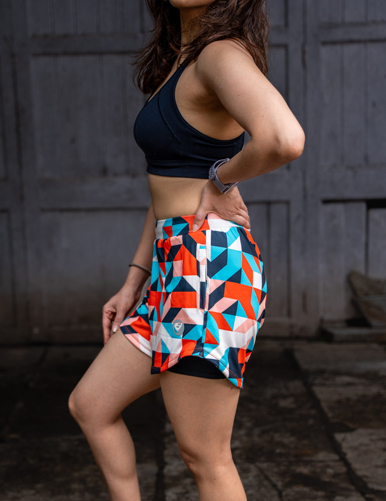 Apace Womens Running  Shorts  3 Inch  Artdeco