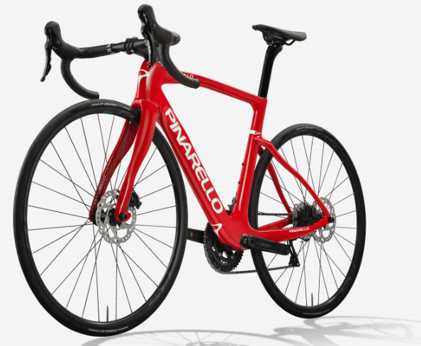 Pinarello F series road bike with Torayca T600 carbon frame for all-terrain racing.