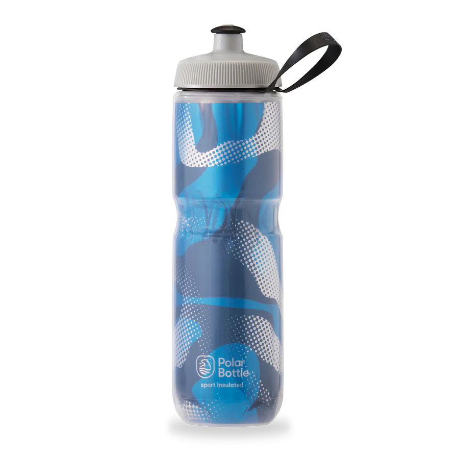 Polar Sport Insulated Bike Water Bottle 710ml Contender Blue Silver