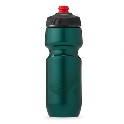Durable, BPA-free Polar Breakaway Wave Bottle in forest green (710ml). This reusable water bottle is perfect for eco-conscious cyclists.