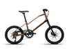 A bronze-colored Polygon Zeta 2 mini velo bike with black accents and small wheels.
