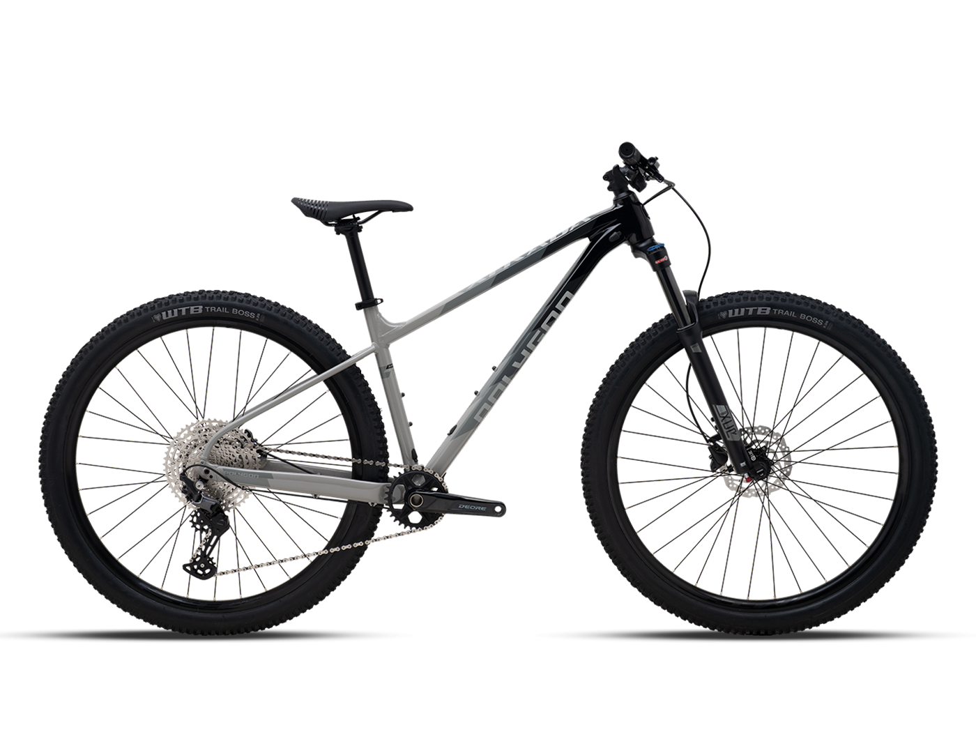 High-performance hardtail MTB with hydraulic disc brakes and front suspension fork.