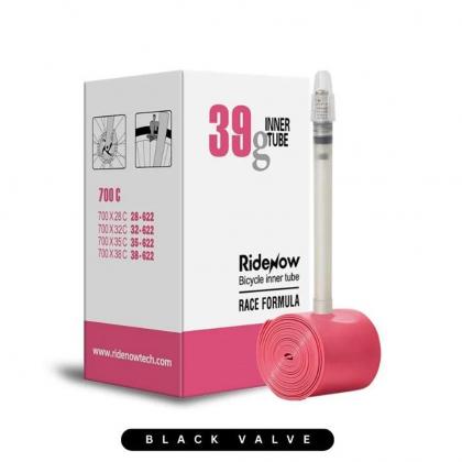 A true game-changer for your road bike: The RideNow TPU inner tube, significantly lighter than traditional tubes for 700x28-38c tires, equipped with a 65mm Presta valve for optimal compatibility."