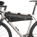 Bike frame bag with YKK Aquaguard zip and reflective detailing