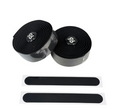 Radkaat EVA-Cork Bar Tape in black blends EVA foam and natural cork for comfort, vibration damping, and a non-slip grip. Includes bar end plugs.