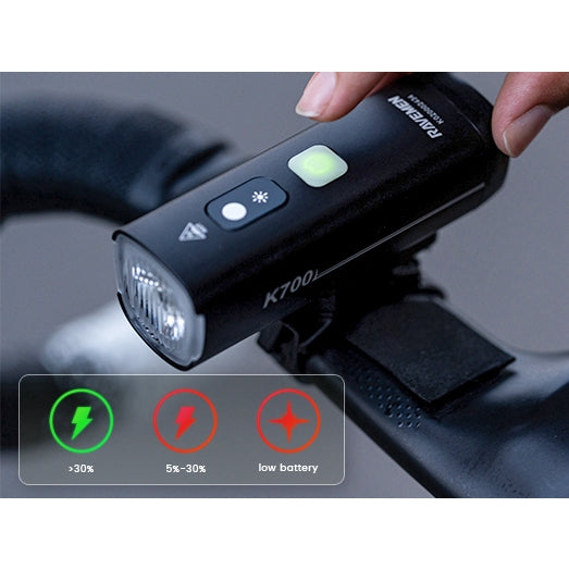Ravemen K700 front light with power level indicator