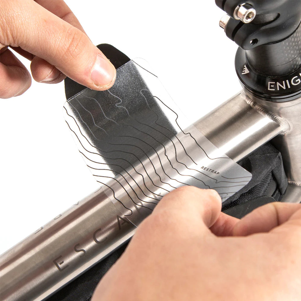 Restrap bike frame protection tape on road bicycle