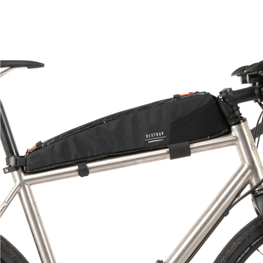 Bikepacking top tube bag with YKK Aquaguard zip