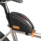 Top tube bike bag with adjustable velcro straps
