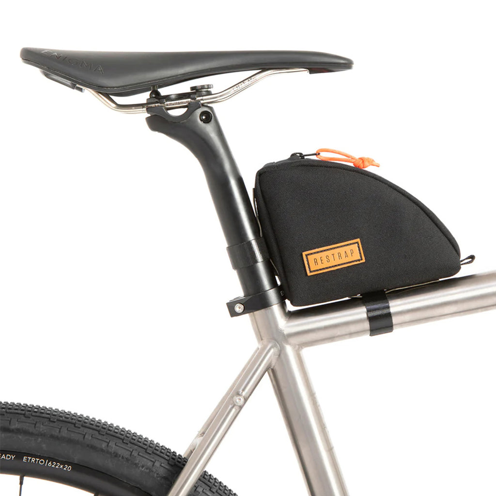 Lightweight top tube storage bag for gravel and road bikes