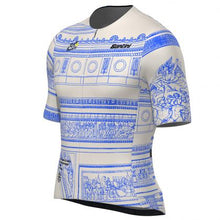 Santini Tour de France Arrivée Arc de Triomphe Unisex Jersey White front view.
