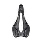 Carbon rail road bike saddle with progressive cushioning