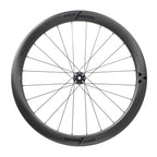 A black MICHE SWR EVO 50 bicycle wheel set against a clean white background.