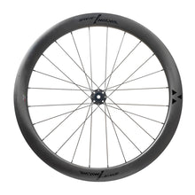 A black MICHE SWR EVO 50 bicycle wheel set against a clean white background.