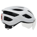 Matt white cycling helmet with Pro 360° fit adjustment system