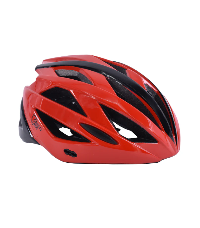 Safety Labs Juno road cycling helmet red white black with visor