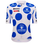 Santini La Vuelta Best Climber Jersey in blue with official KOM graphics
