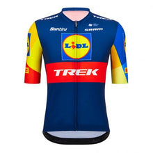 Santini Lidl-Trek Fanline cycling jersey in Blue Marine with classic fit