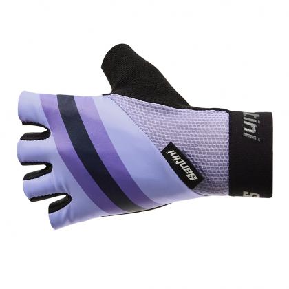 Santini Bengal Lilac high wrist breathable gel cycling gloves

