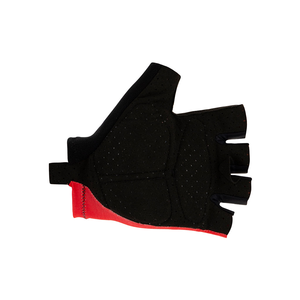 Low cuff cycling gloves with anti-shock palm – Santini Cubo Red

