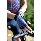 Santini Dinamo Navy Blue gloves for hot weather summer rides

