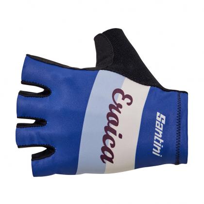 Santini Eroica Quiete Light Blue vintage style cycling gloves

