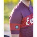 Santini Eroica Ruby Wool Jersey Bordeaux with classic slim fit and vintage cycling style