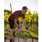 Santini Eroica Ruby Wool Jersey Bordeaux suitable for L’Eroica events with retro details