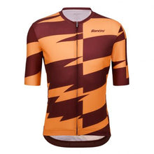 Santini cycling jersey Furia Smart Burgundy with breathable front panel and classic fit