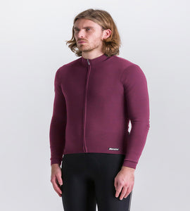 Santini Impetus Long Sleeve Jersey-Burgundy