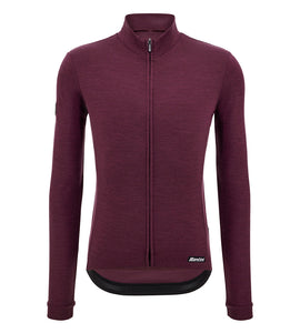 Santini Impetus Long Sleeve Jersey-Burgundy
