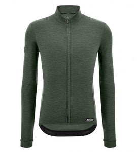 Santini Impetus Long Sleeve Jersey-(Military Green)
