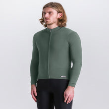 Men's Santini Impetus thermal cycling jersey slim fit rear view

