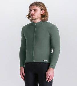 Santini Impetus Long Sleeve Jersey-(Military Green)