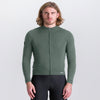 Santini Impetus Military Green long sleeve jersey, showcasing slim fit