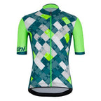 Santini VIS cycling jersey with high visibility graphics

