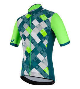 Santini Ironman VIS Jersey-(Fluo Green)