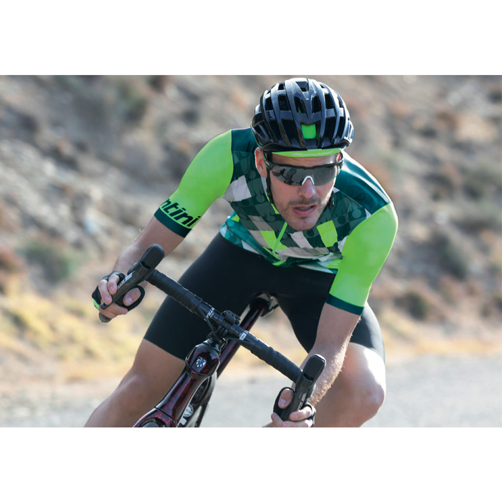Italian-made VIS cycling jersey with aero sleeves