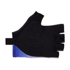 Lightweight breathable Santini blue cycling gloves for warm rides


