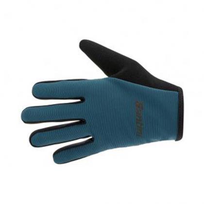 Santini MTB full finger blue gloves with silicone grip

